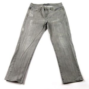 ROCK & REPUBLIC Gray Hamburg Cropped Jeans
